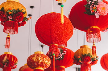 chinese, lanterns, red, china, asian, decoration, celebrate, oriental, ornament, lamp, hanging