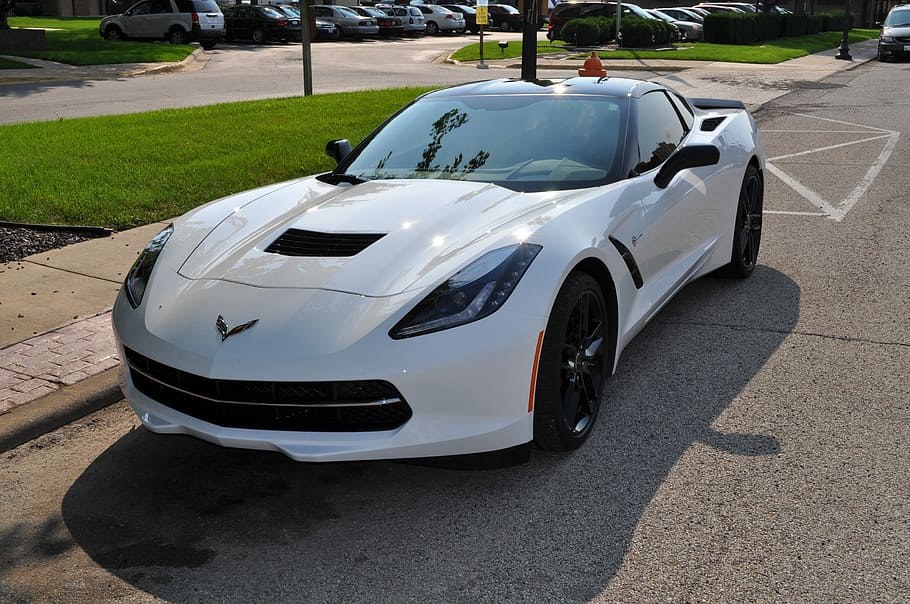 bílý, corvette sportovní auto, korveta, chevrolet, sportovní auto, garáž, výlet, cestovat, Rychlost, řídit, přeprava