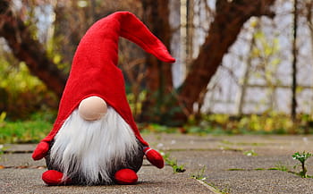 Červené, Gnome, plyš, hračka, imp, Vánoce, legrační, roztomilý, sladký, zábava, deco