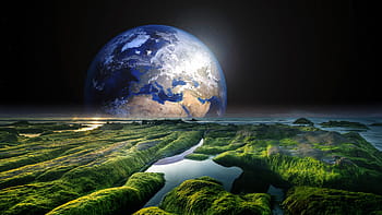 planeta Země ilustrace, solaris, svět, Země, wattů, moře, prostor, Příroda, planeta, kulové, vesmír