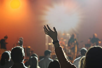 konsert, vise fram, musikk, mennesker, publikum, moro, underholdning, scene, lys, bånd, musikere