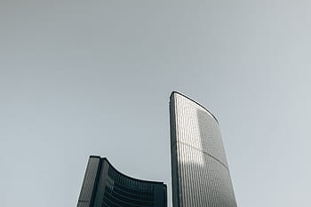 worm-eye-view, gray, concrete, building, buildings, city, urban, architecture, skyscrapers, sky, skyscraper
