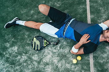 tenis, hráč, unavený, sport, wimbledon, raketa, tenisový míček, míč, soud, tráva, muž