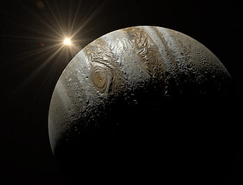 gray, planet, sun, jupiter, sky, space, universe, science, star, solar system, astronomy