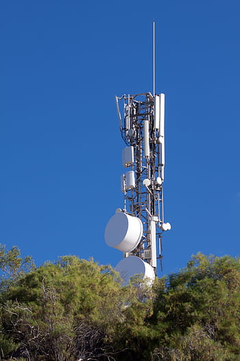 távközlési árboc, rádiós árboc, közlés, antenna, recepció, hírek, ég, kék, rádiórelé, mobilhálózat, rádióantennát