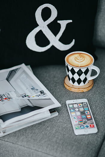 descanso, revistas, taza, café, taza de café, interior, relajante, lectura, tiempo, sofá, tarde