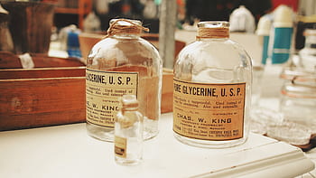 glass, bottles, vintage