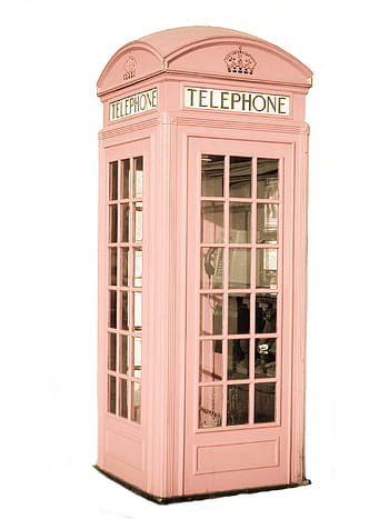 pink, white, background, Telephone booth, booth, telephone, vintage, object, to call, png, english