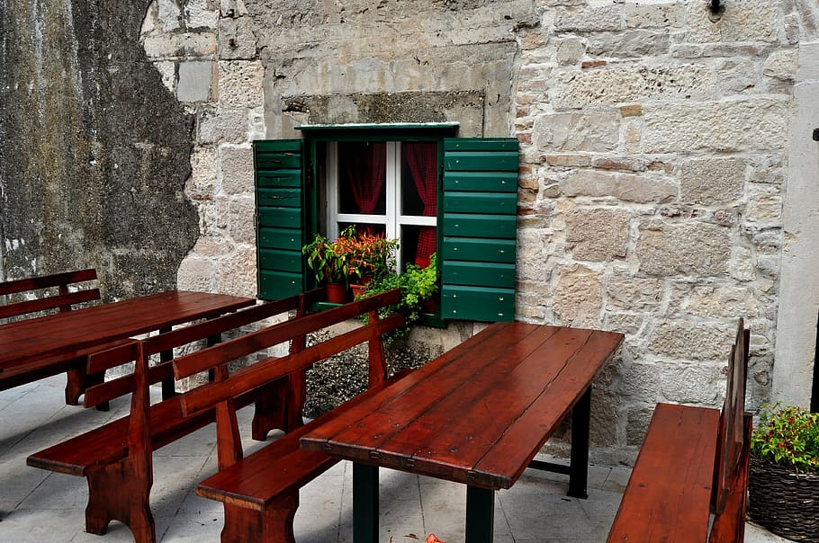dalmatian window, restaurant, croatia, adriatic, mediterranean, europe, travel, food, dalmatia, tourism, lunch