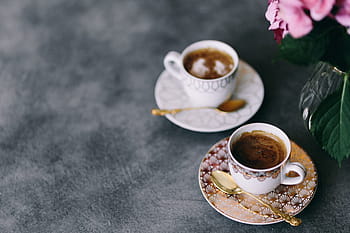 cantik, cangkir, Kopi, emas, cangkir emas, cangkir vola, kafe, cappucino, minuman, kopi - Minuman, sarapan