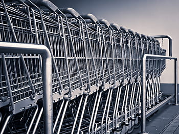fotografování, nerez, ocelové kočárky, nákupní košík, nakupování, supermarket, nákupu, vozíku, vozíky, doprava, spotřeba