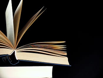 Aperto, libro, nero, sfondo, letteratura, saggezza, conoscere, biblioteca, formazione scolastica, pagina, romanzo