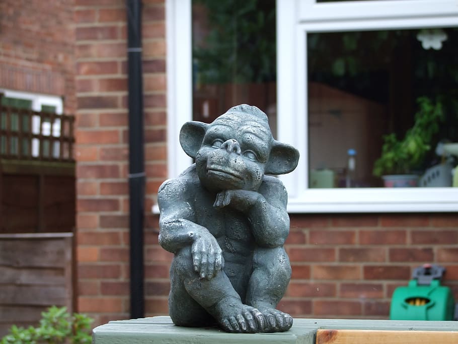 goblin, statue, gnome, stone, decoration