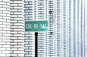 segnaletica stradale cul-de-sac, architettonico, fotografia, cul, de, sacco, segnaletica, vicolo cieco, segnale stradale, bianca, mattoni