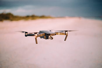šedá, Černá, dji mavic, pro, během dne, Fotoaparát, trubec, helikoptéra, fotografování, rozmazat, venkovní