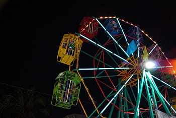 ferris wheel, enjoy, temple fair, the player, tourism, entertainment, giant rotate