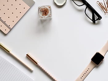 flat, lay, photography, apple, watch, eyeglasses, paper, desktop, stationary, pen, pencil