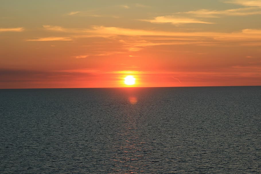 cruise ship, ocean, fun, sunset, cruise, ship, travel, sea, vacation, water, boat