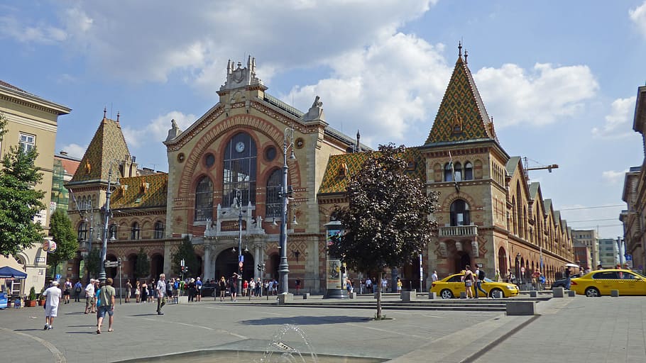 budapest, great market hall, building, architecture, hungary