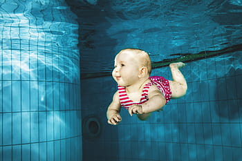 baby, swimming, water, pool, under water, people, child, children, family, kid, kids