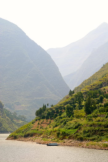 řeka Yangtze, jiujiang, rokle, kaňon, Skála, řeka, voda, krajina, hory, tekoucí voda, Čína