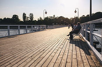 海辺の午後、 午後、 海辺、 ビーチ、 砂、 海、 夏、 リラックス、 時間、 木製の桟橋、 桟橋