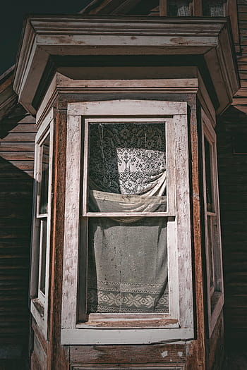 uzavřené okno křídla, Dům, Domov, okno, dřevo, záclona, starý, architektura, exteriér budovy, nikdo, stavba