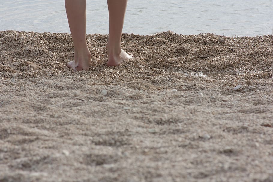 laut, kaki, pasir, pantai