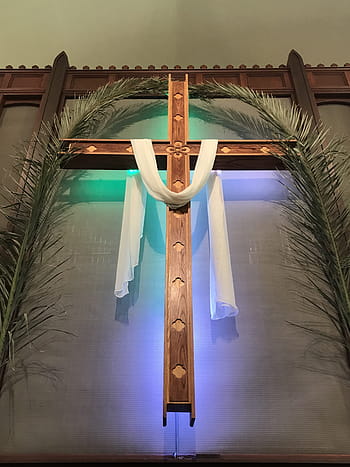 Domenica di Pasqua, attraversare, cristiano, croce di pasqua, cristianesimo, religione, Chiesa, simbolo, palme, santuario, coro