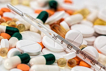 claro, termômetro de vidro, comprimidos para medicamentos, termômetro, dor de cabeça, dor, pílulas, medicamentos, comprimidos, drogaria, medicina