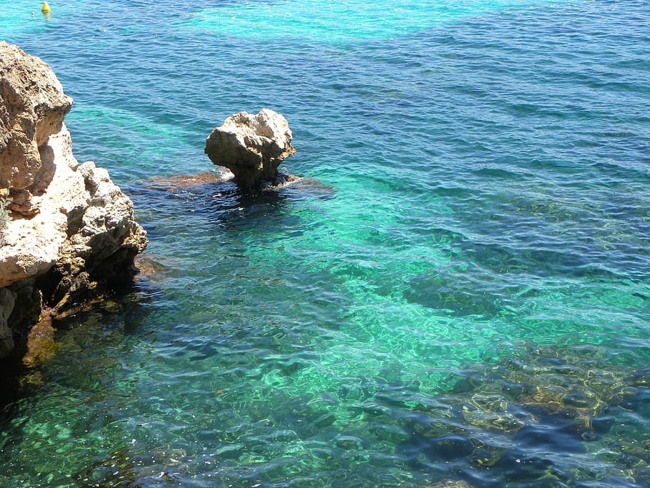mallorca, středomoří, Španělsko, baleárské ostrovy, slunce, vlna, skalnaté pobřeží, voda, Příroda, venku, moře