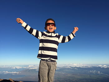 On Top Of The World, Winner, Achievement, successful, win, dom, happy, celebration, excitement, cheerful, young