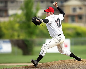 baseball, pitcher, player, ball, sport, athlete, field, action, competition, game, mound