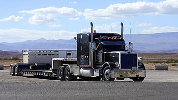 blue, semi truck, road, peterbilt, usa, truck, united states, vice, commercial vehicle, transport, automotive
