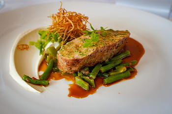 calf, veal, beans, café de paris, celery, restaurant, fine dining restaurant, star kitchen, delicious, exquisite, nobel