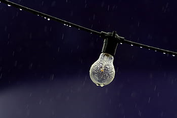 žárovka, otočil, deštivý, počasí, Průhledná, sklenka, voda, rosa, detailní, fotografování, elektrický
