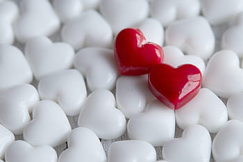 hart-, snoep, achtergrond, liefde, rood, wit, romantisch, Valentijn, viering, concept, zoet