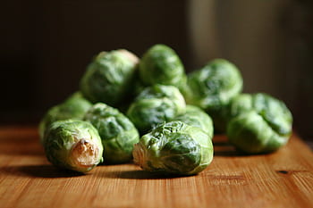 brussels sprouts, vegetables, green, healthy, food, cutting board, kitchen