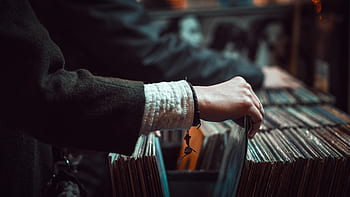 kayıtlar, albüm, müzik, mağaza, eller, vinil, lp, bağbozumu