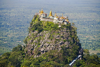 Myanmar, barma, mount popa, Asie, chrám, pagoda, buddhismus