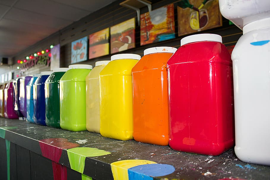 paint, colors, colorful, painting, decorating, brush, creativity, sample, rainbow, red, colours