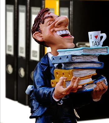 man, carrying, book, mug figurine, tax consultant, office, files, funny, bureaucracy, figure, taxes