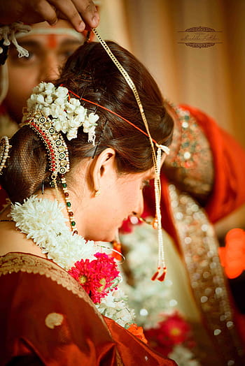 nevěsta, žena, osoba, manželství, maharashtrian, marathi, svatba, Hind, rituály, šperky, tradice