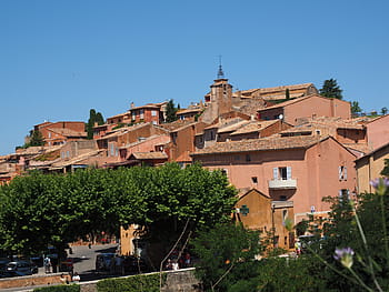 Roussillon, Community, Village, Roofs, homes, mediterranean, places of interest, french community, department of vaucluse, provence-alpes-côte d'azur, arrondissement apt