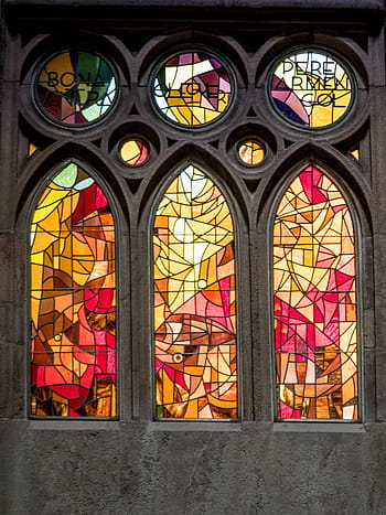 vitráž, katedrála, sagrada família, barcelona, Katalánsko, architektura, kostel, památek, světlo, chrám, náboženství