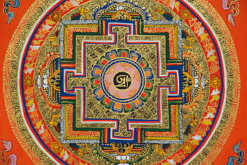 vícebarevné symbol, mandala, Tibet, Nepál, mnich, dekorace, květinový vzor, domorodé kultury, vyšperkovaný, symbol, textil