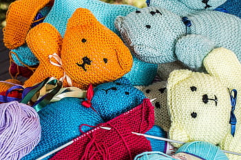 různé barvy, medvěd, amigurumi, pletené, panenky, pletení, ruční práce, hobby, ruční, vlna, barva