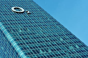 o2 signage, munich, o2, building, moosach, modern, metal, facade, o2 tower, architecture, glass facade