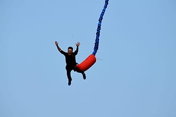 person, bungee jump activity, Sports, Bungee Jumping, bungee, jump, danger, falling, fall, sky dive, rope