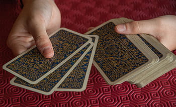 osoba, hospodářství, hraní, karty, hrací karty, hráč, distribuovat, tarot, lidské ruky, část lidského těla, uvnitř